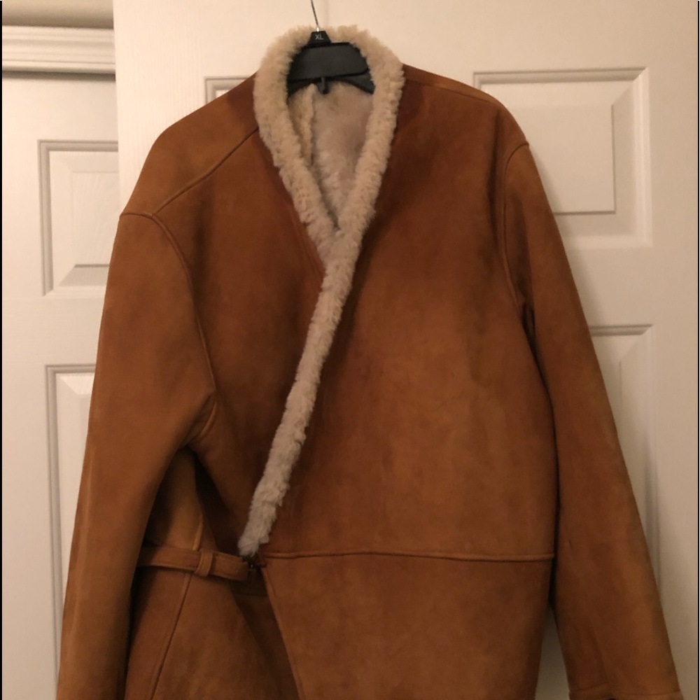 MENS SIZE XL SHEARLING MOTO WRAP CUSTOM MADE:
